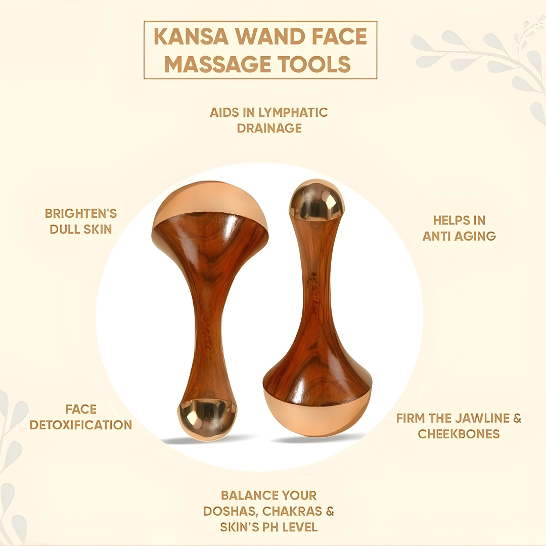 Kansa Dual Wand (Face & Foot Massager) By Pure Kansa